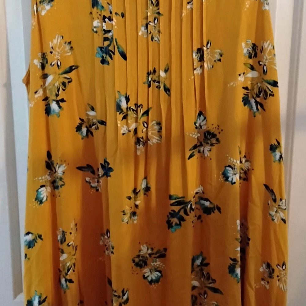 Sonoma Floral Yellow Sleeveless Dress XXL - Picture 3 of 4